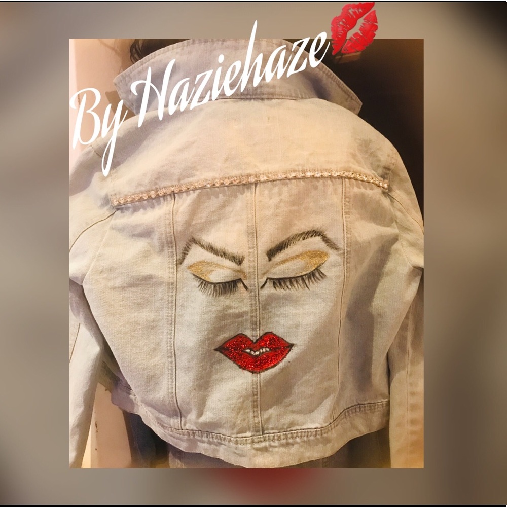 Hand painted jean jacket